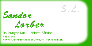 sandor lorber business card